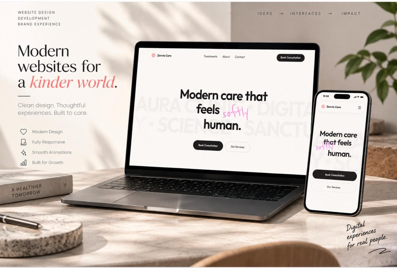 Modern Websites - Zenvia Care